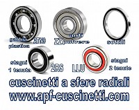 Cuscinetti radiali a sfere 6000, 6200, 6300, 6400, ATN9, ZZ, 2RS, LLU