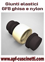 Giunti elastici GFB ghisa e nylon, da forare